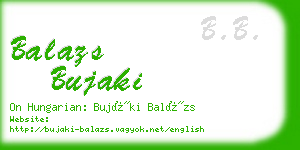 balazs bujaki business card